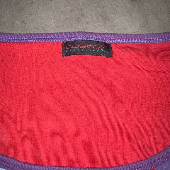 RARE vtg y2k Custo Barcelona Multicolor Graphic Long Sleeve Top - Picture 3 of 3